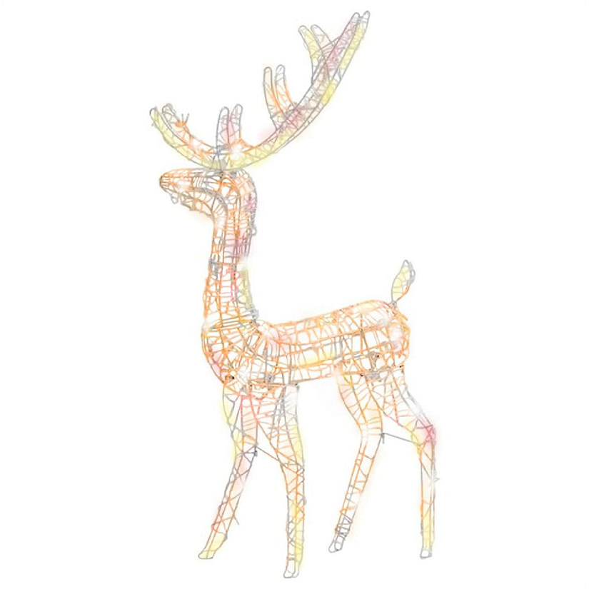 vidaXL Acrylic Reindeer Christmas Decorations 2 pcs 47.2" Multicolor Image