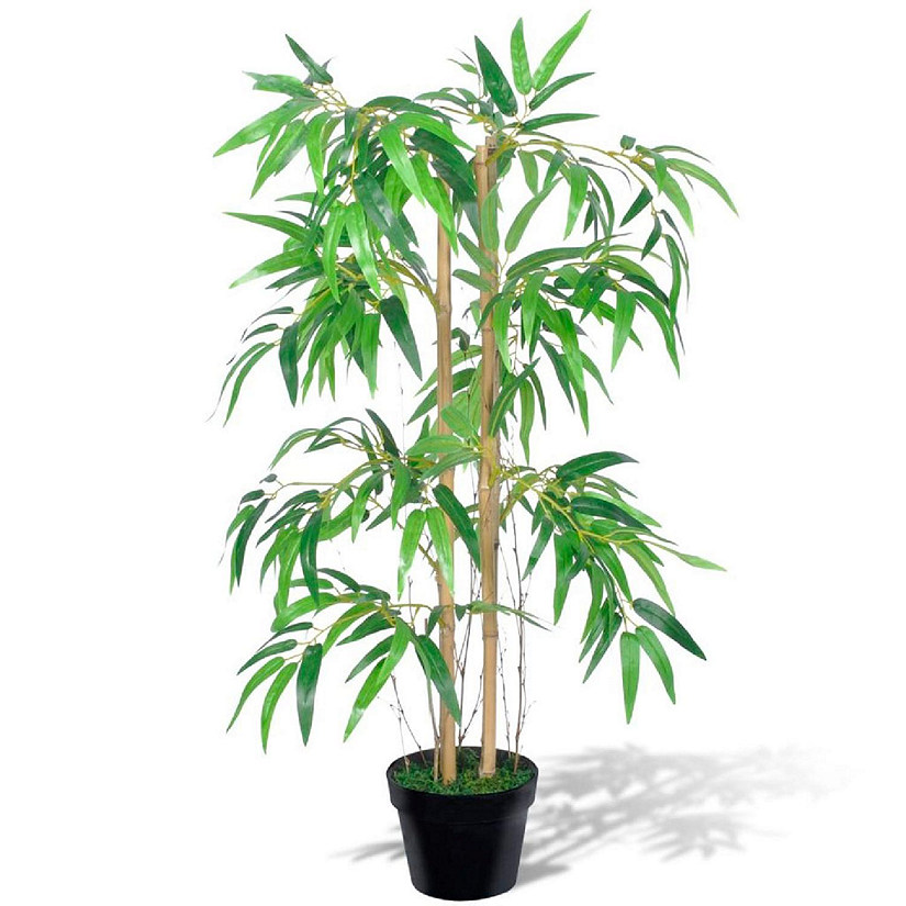 vidaXL Artificial Bamboo Plant "Twiggy" with Pot 35" Image