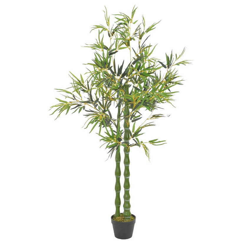 vidaXL Artificial Plant Bamboo with Pot Green 63" Image