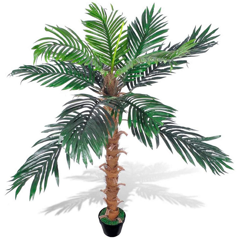 vidaXL Artificial Plant Coconut Palm Tree with Pot 55" Image