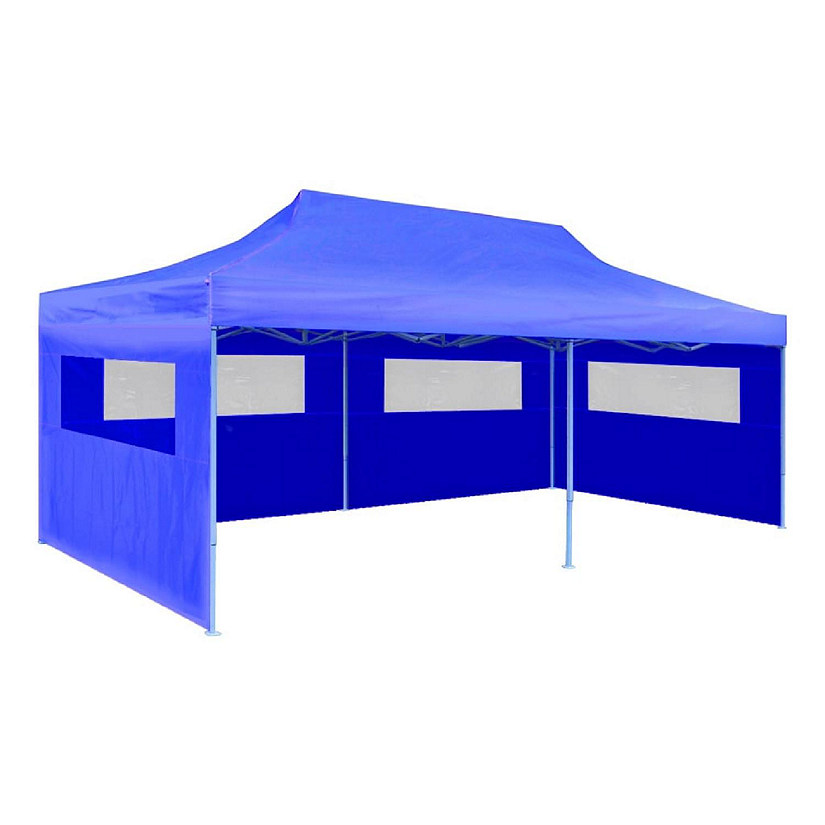 vidaXL Blue Foldable Pop-up Party Tent 9.8'x19.7' Image