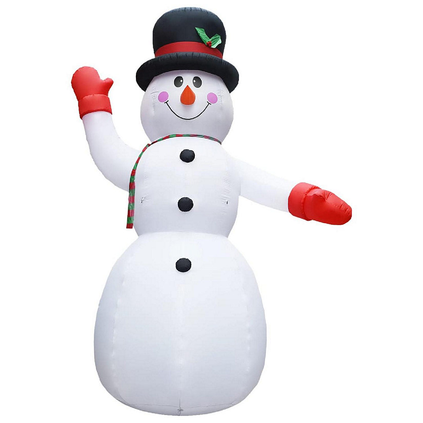 vidaXL Christmas Inflatable Snowman with LED IP44 236.2" XXL Image