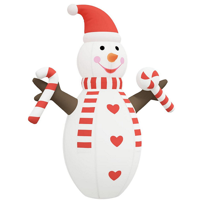 vidaXL Christmas Inflatable Snowman with LEDs 248" Image