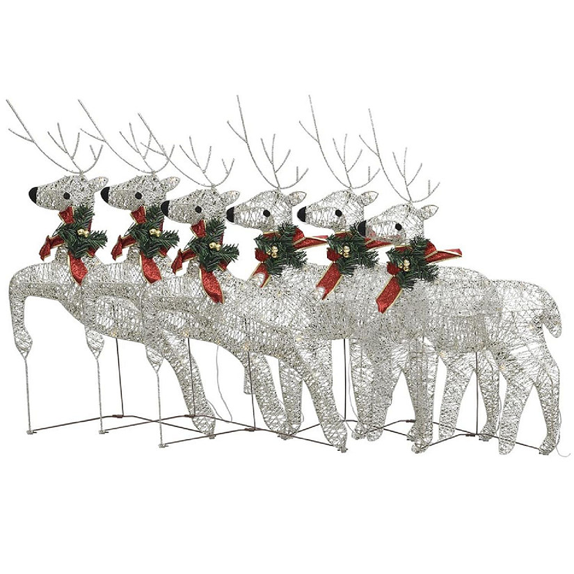 vidaXL Christmas Reindeers 6 pcs Gold 120 LEDs Image