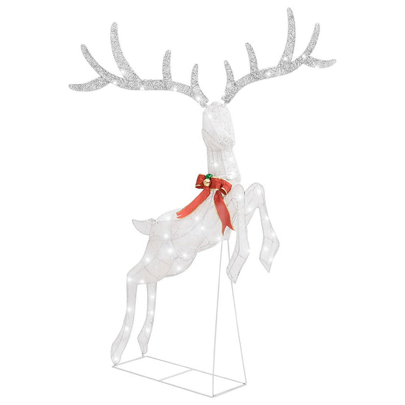 vidaXL Flying Reindeer Christmas Decoration 120 LEDs White Cold White Image