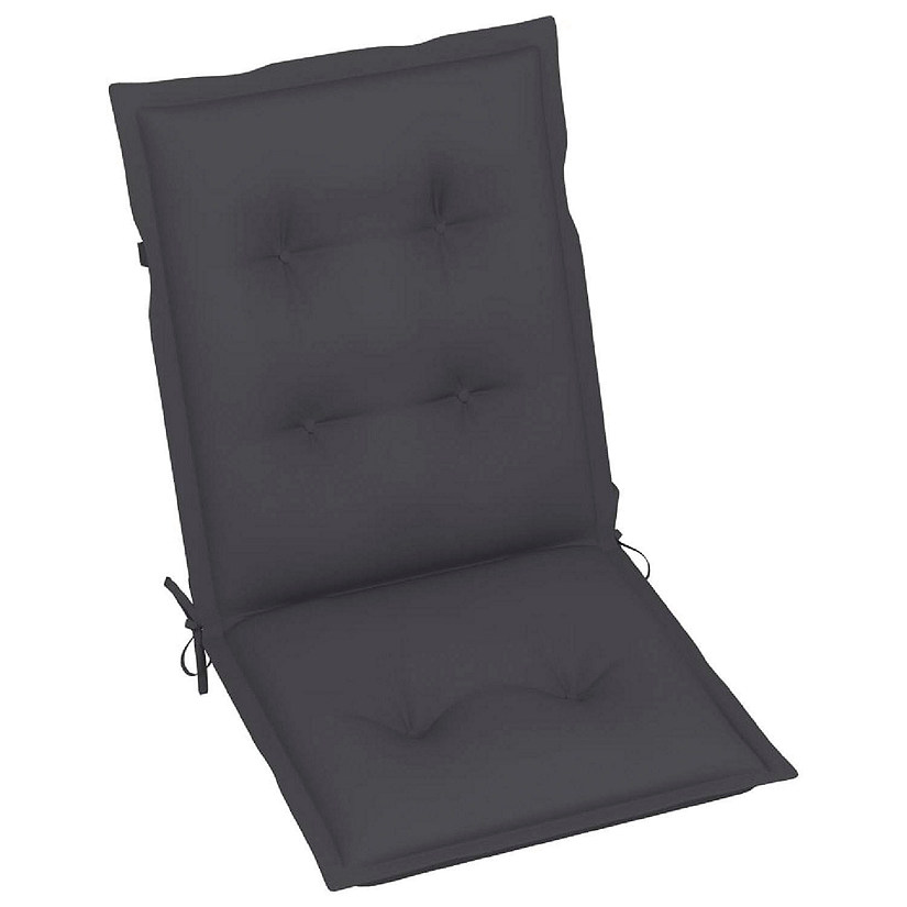 vidaXL Garden Lowback Chair Cushions 4 pcs Anthracite 39.4"x19.7"x2.8" Fabric Image