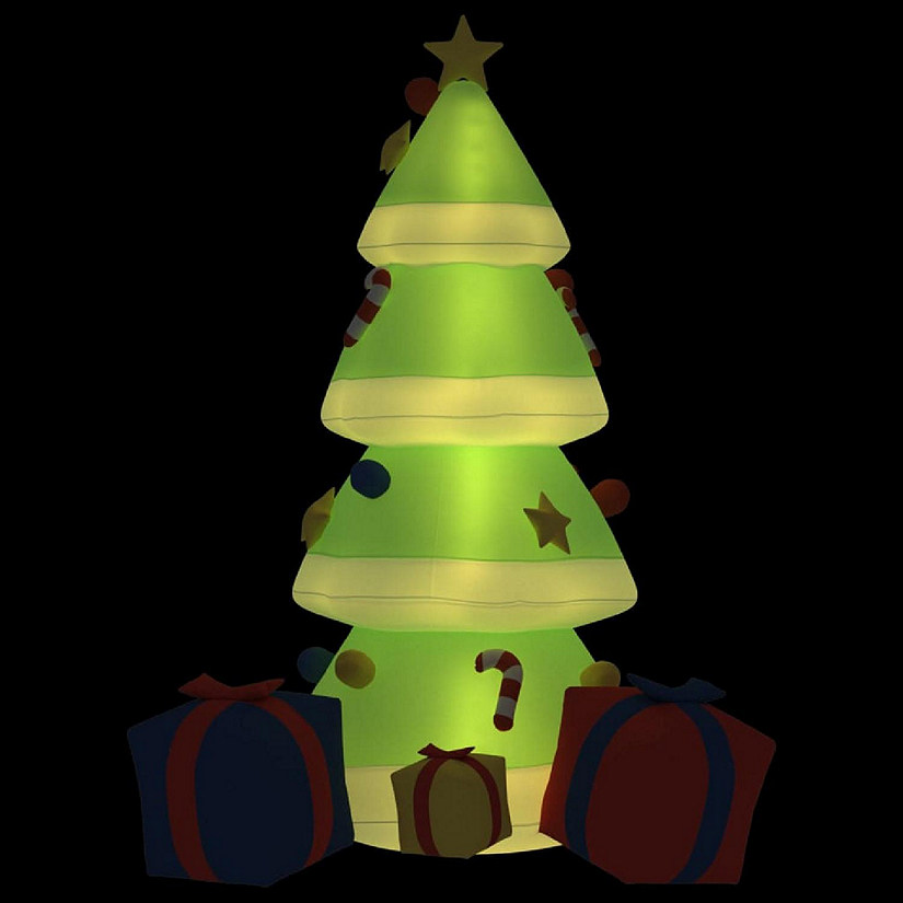 vidaXL Inflatable Christmas Tree with LEDs 94.5" Image