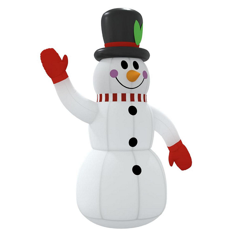 vidaXL Inflatable Snowman with LEDs 8 ft Image