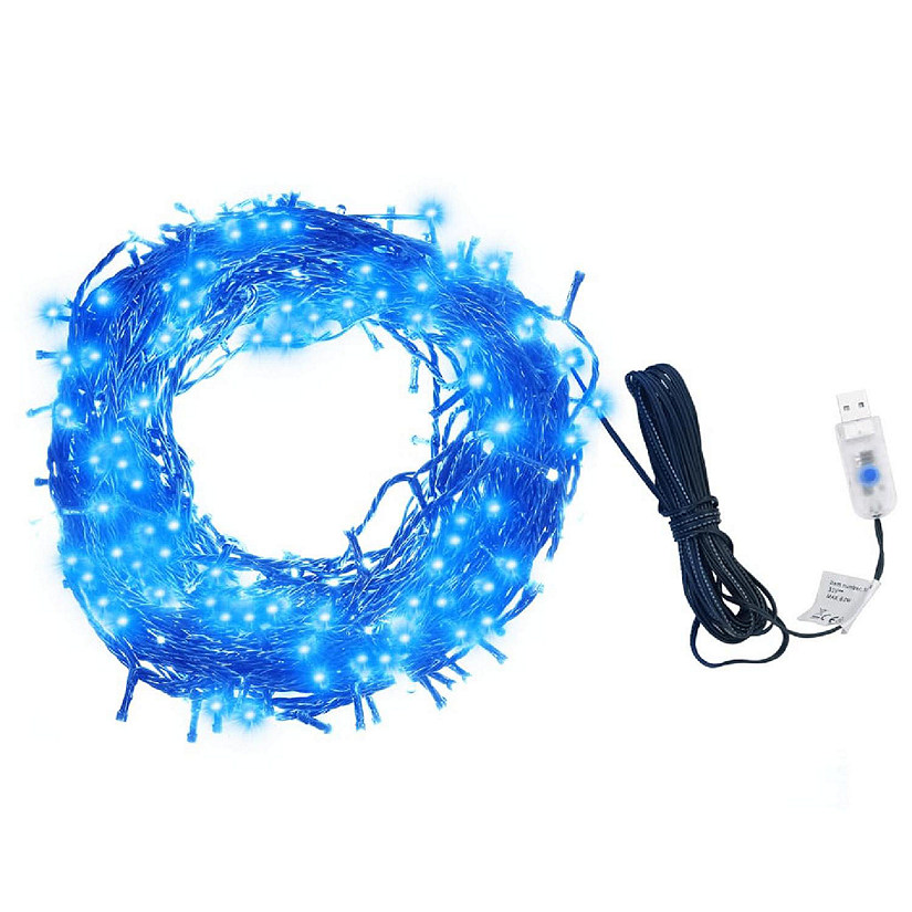 vidaXL Light String with 400 LEDs Blue 131.2' 8 Light Effects Image