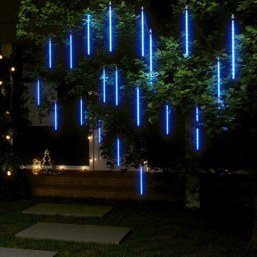 vidaXL Meteor Lights 20 pcs 1 ft Blue 480 LEDs Indoor Outdoor Image