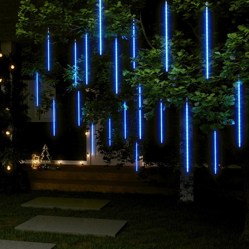 vidaXL Meteor Lights 20 pcs 2 ft Blue 720 LEDs Indoor Outdoor Image