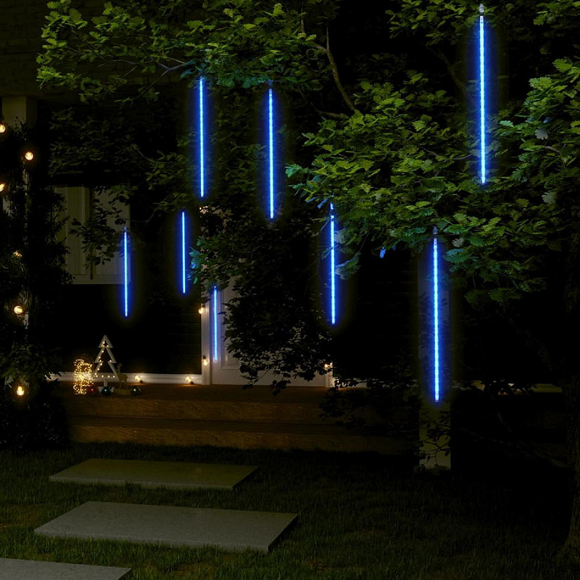 vidaXL Meteor Lights 8 pcs 2 ft Blue 288 LEDs Indoor Outdoor Image