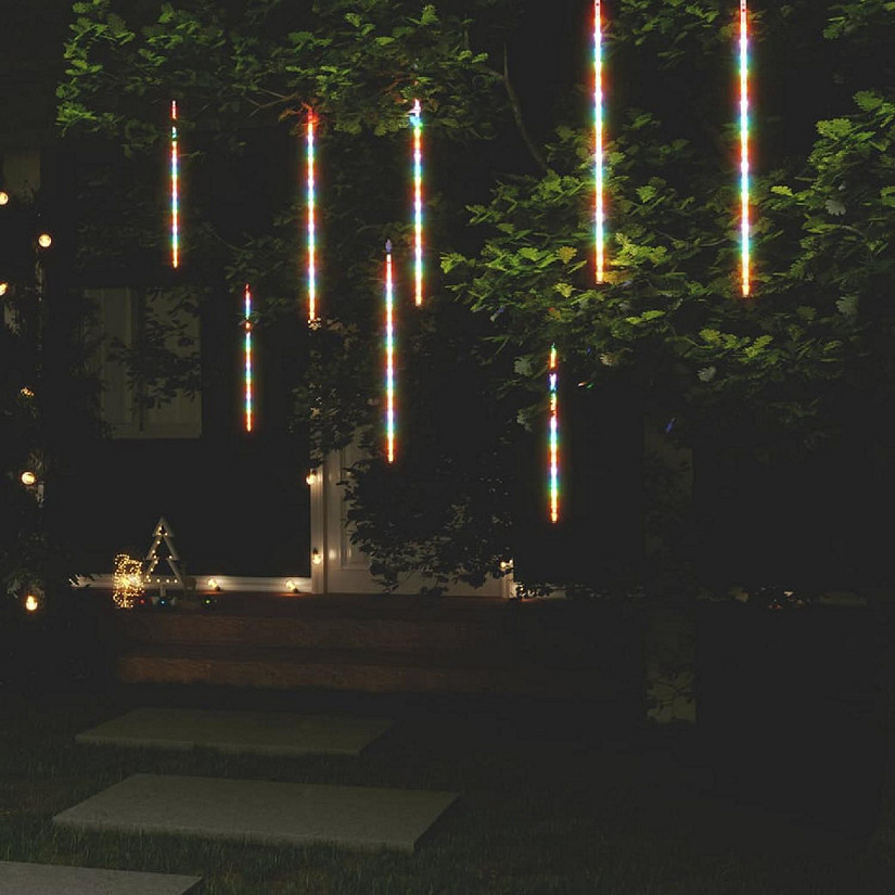 vidaXL Meteor Lights 8 pcs 2 ft Colorful 288 LEDs Indoor Outdoor Image