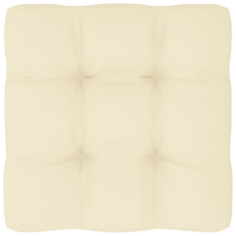 vidaXL Pallet Cushion Cream 31.5"x31.5"x4.7" Fabric Image