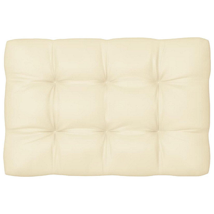 vidaXL Pallet Cushion Cream 47.2"x31.5"x4.7" Fabric Image