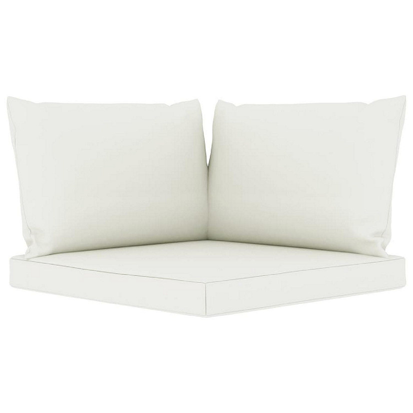 vidaXL Pallet Cushions 3 pcs Cream White Oxford Fabric Image