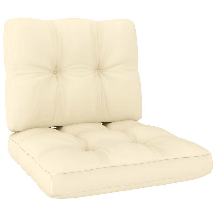 vidaXL Pallet Sofa Cushions 2 pcs Cream pallet sofa cushion Image