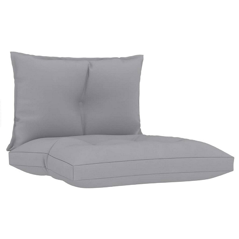 vidaXL Pallet Sofa Cushions 2 pcs Gray Fabric cushion Image