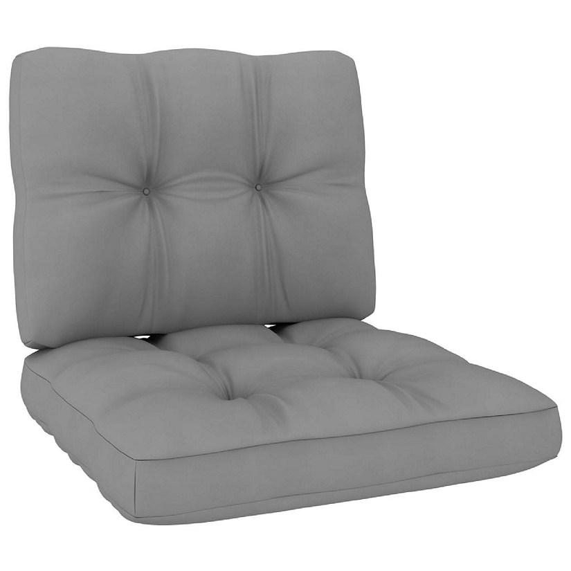 vidaXL Pallet Sofa Cushions 2 pcs Gray pallet sofa cushions Image