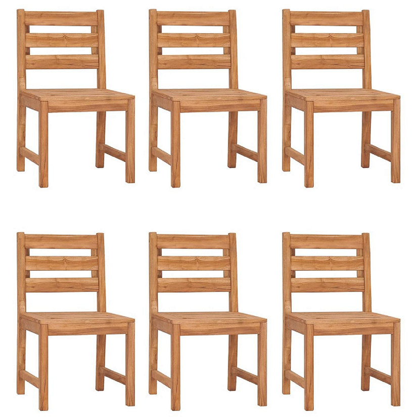 vidaXL Patio Chairs 6 pcs Solid Wood Teak Image