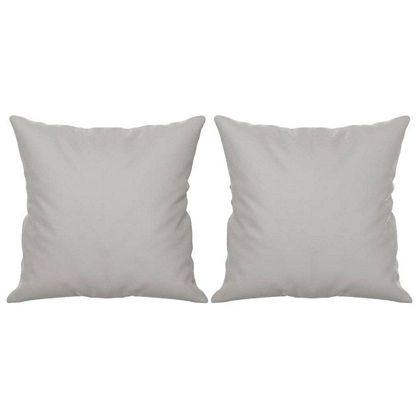 vidaXL Throw Pillows 2 pcs Light Gray 15.7"x15.7" Microfiber Fabric Image