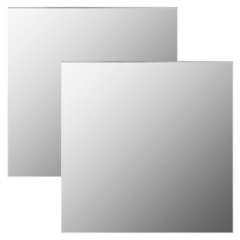 vidaXL Wall Mirrors 2 pcs 15.7"x15.7" Square Glass Image