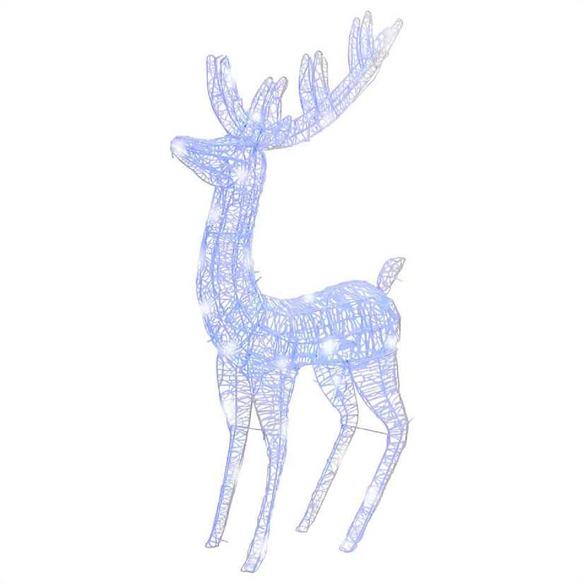 vidaXL XXL Acrylic Christmas Reindeer 250 LED 6 ft Blue Image