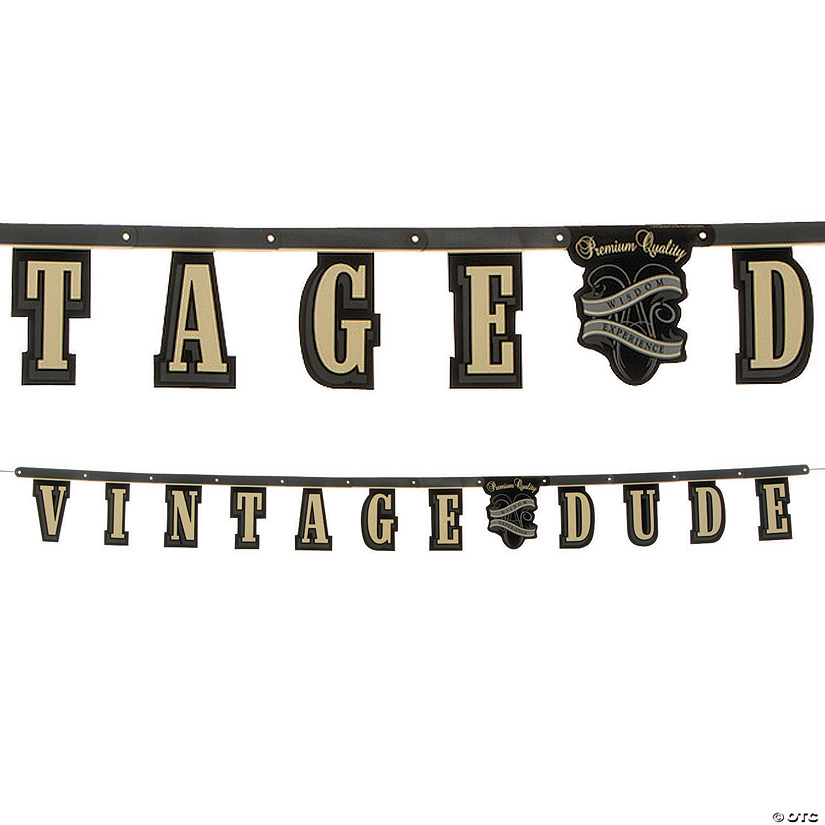 Vintage Dude Birthday Jointed Banner Image