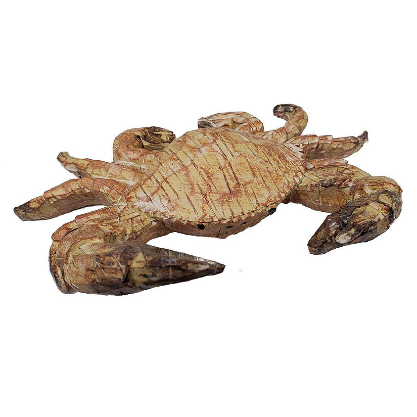 Vintage Rustic Look Crab Figurine Sea Life Animal Home Decoration New Image