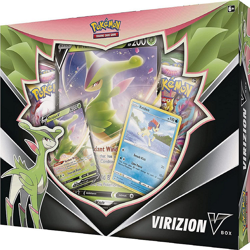 Virizion V Pokemon TCG Collection Box Booster Packs Trading Card Game Foil Cards Image