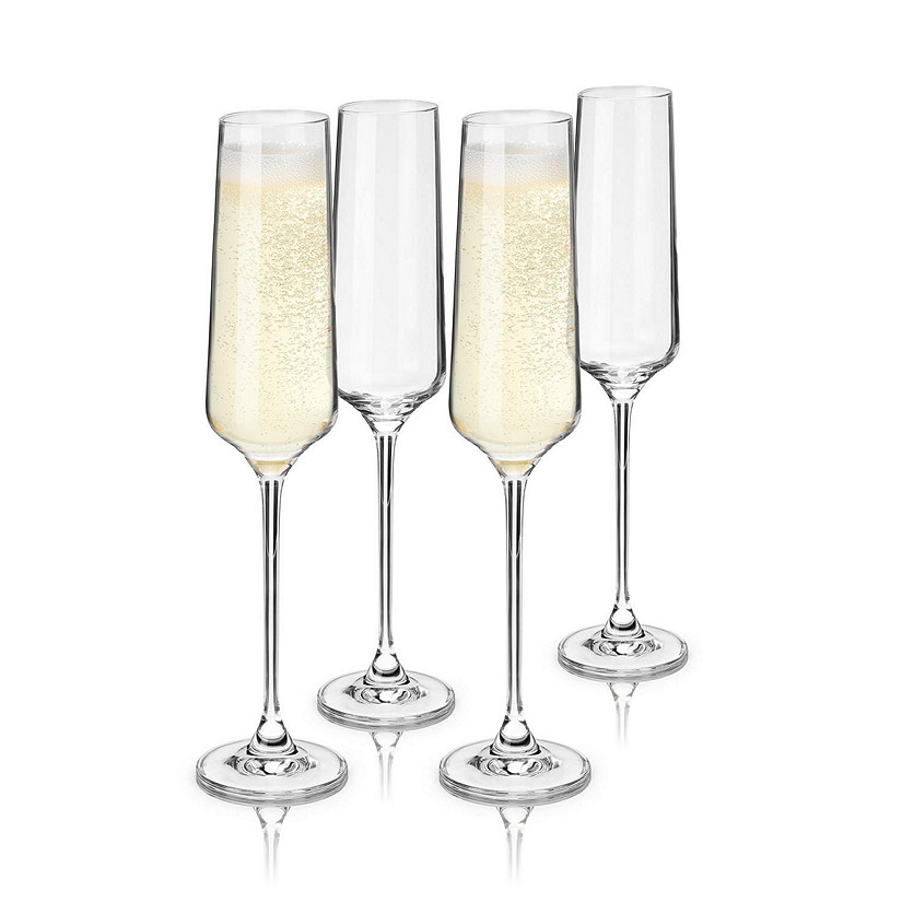 Viski Reserve European Crystal Champagne Flutes by Viski Image