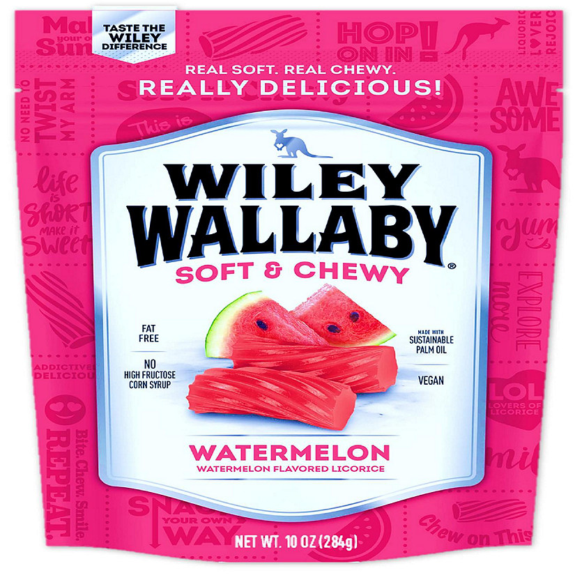 Watermelon Gourmet Australian Style Soft & Chewy Licorice Candy Twists - 10 oz (Case of 10) Image