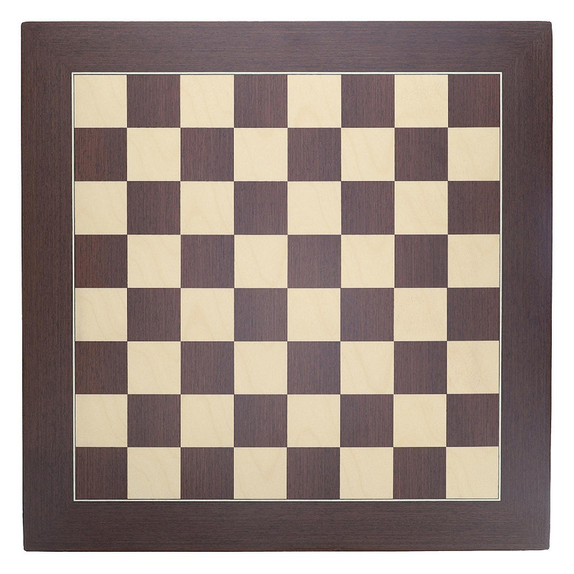 WE Games Deluxe Wenge and Sycamore Wooden Chess Board - 21.625 inches Image