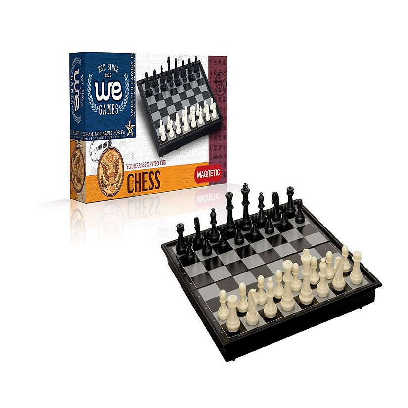 WE Games Travel Magnetic Folding Chess Set - 10 in. Image