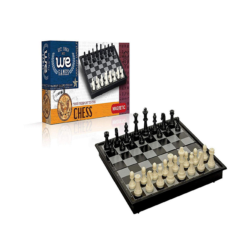 WE Games Travel Magnetic Folding Chess Set - 8 in. Image