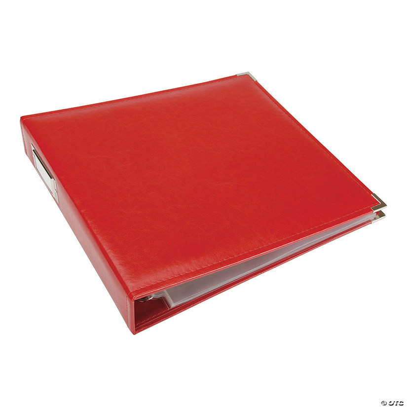 We R Classic Leather D-Ring Album 12"X12"-Real Red Image