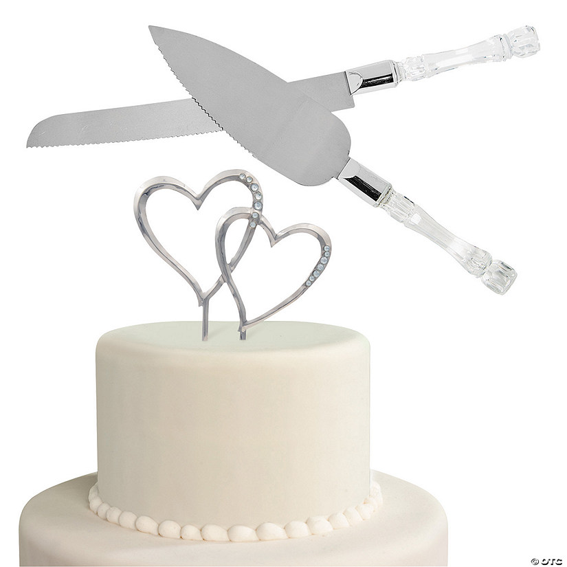 Wedding Cake Topper & Cake Server Kit - 3 Pc. Image