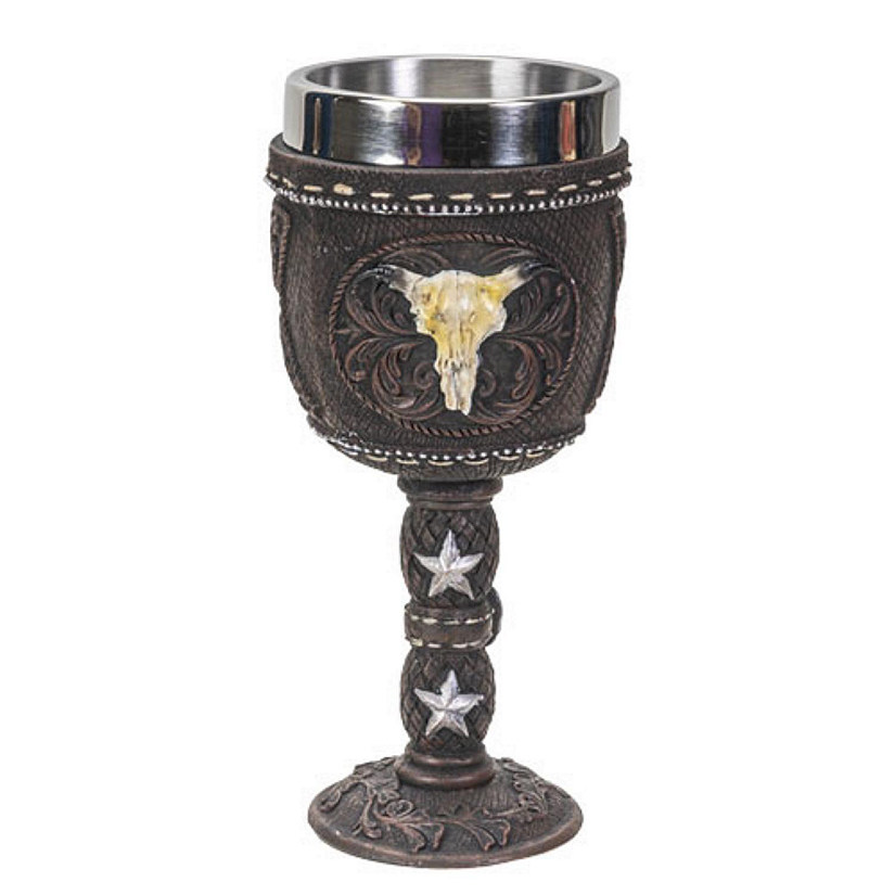Western Cow Skull Goblet Chalice Cup Image