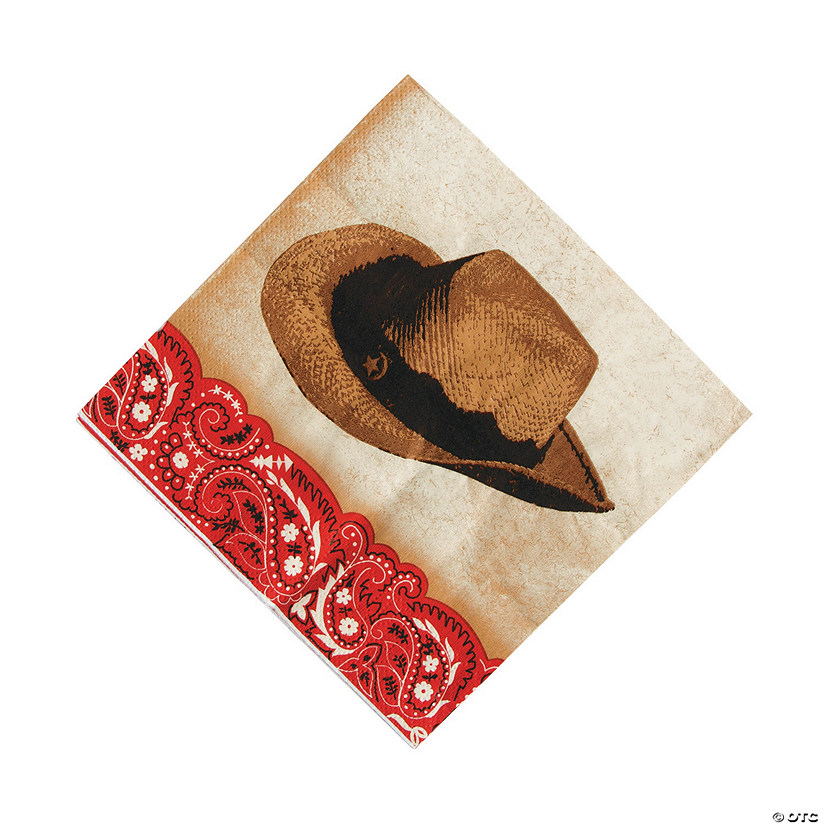 Western Cowboy Hat Luncheon Napkins - 16 Pc. Image