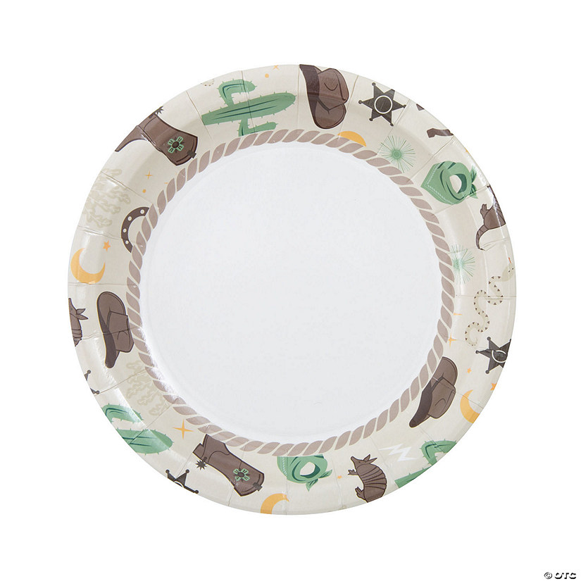 Western Icons Paper Dessert Plates - 8 Ct. Image