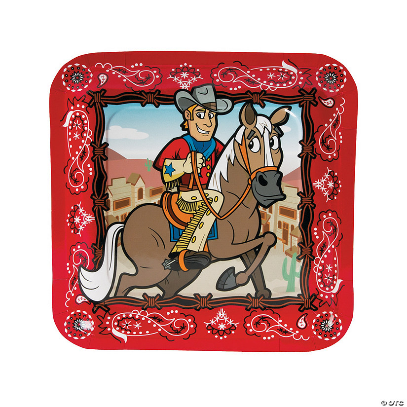 Western Party Paper Dinner Plates - 8 Ct. Image