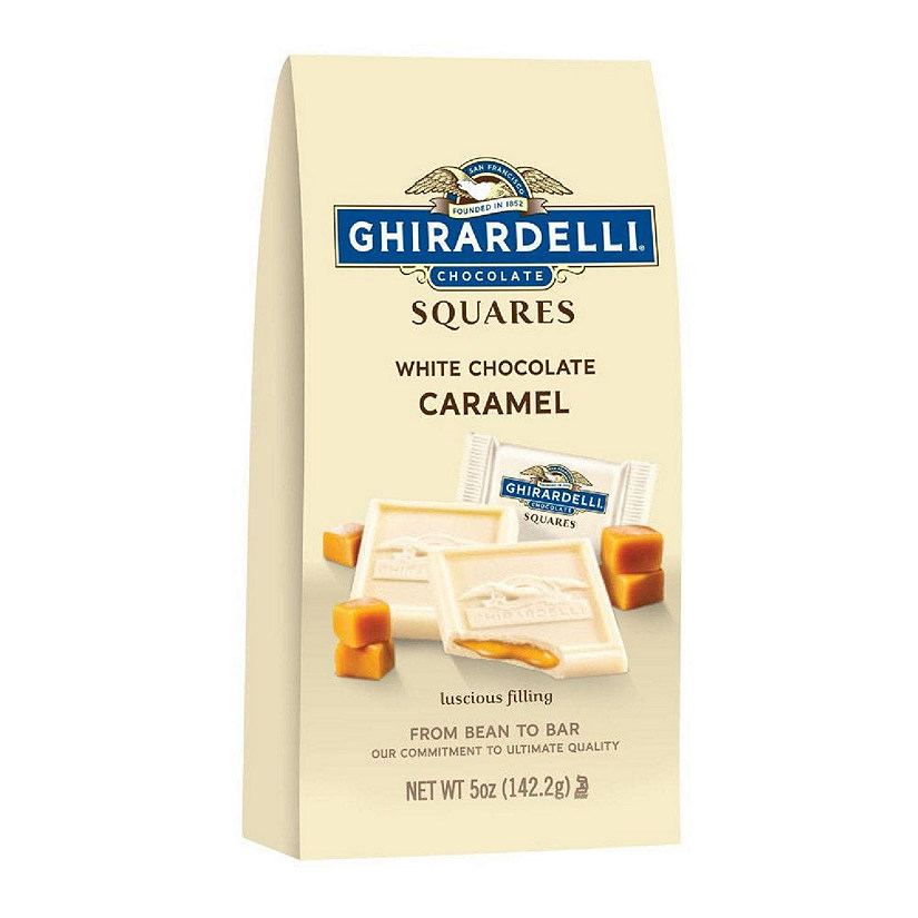 White Chocolate Caramel Filled Squares, 5 Oz Bag (Case of 6) Image