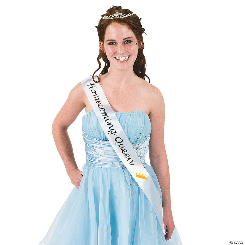 White Homecoming Queen Sash Image