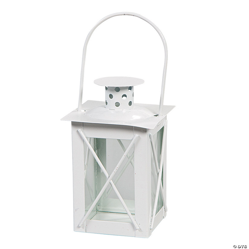 White Metal Mini Lantern Image