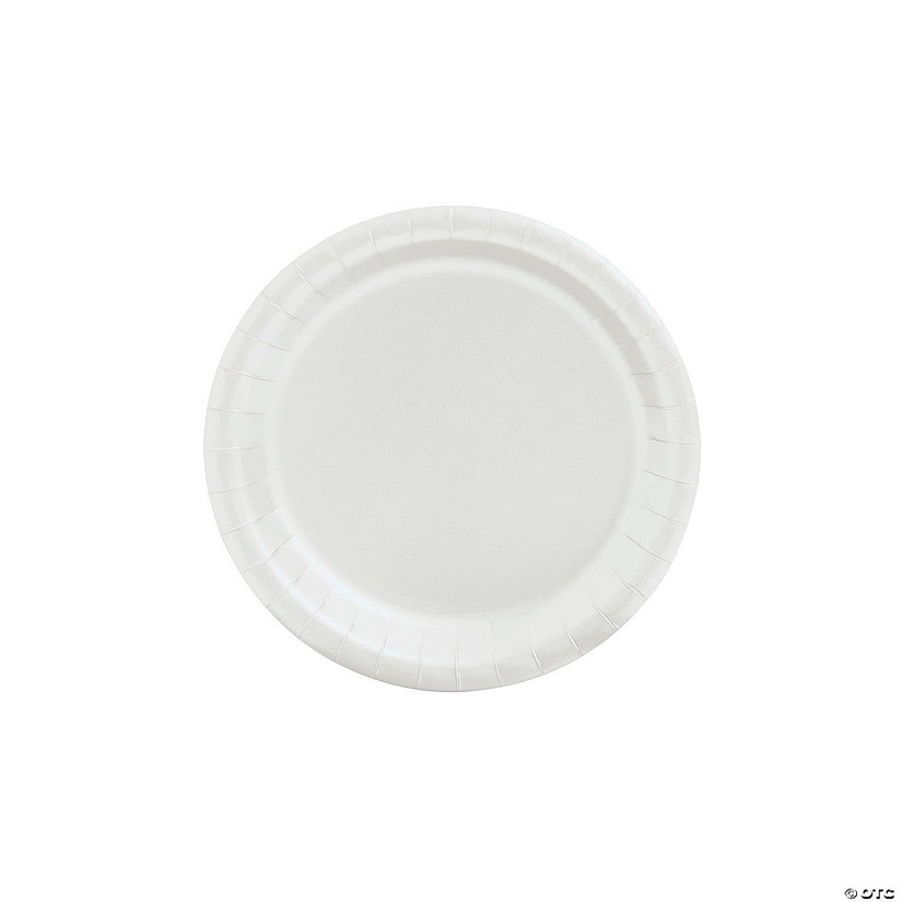 White Paper Dessert Plates - 24 Ct. Image