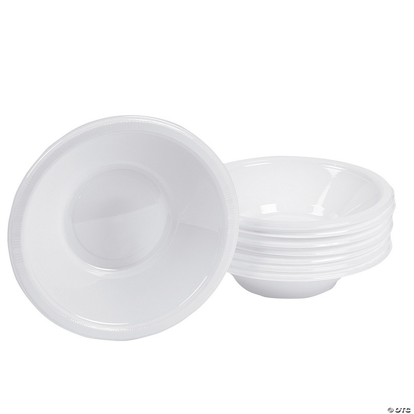 White Plastic Bowls - 20 Ct. Image