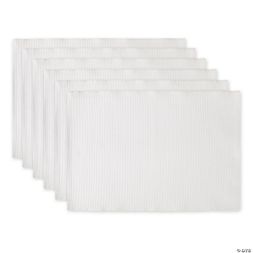 White Ribbed Placemat (Set Of 6) Image