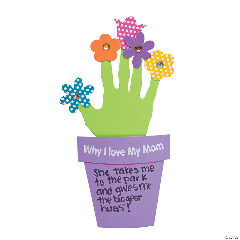 Why I Love My Mom Handprint Foam Craft Kit - Makes 12 Image