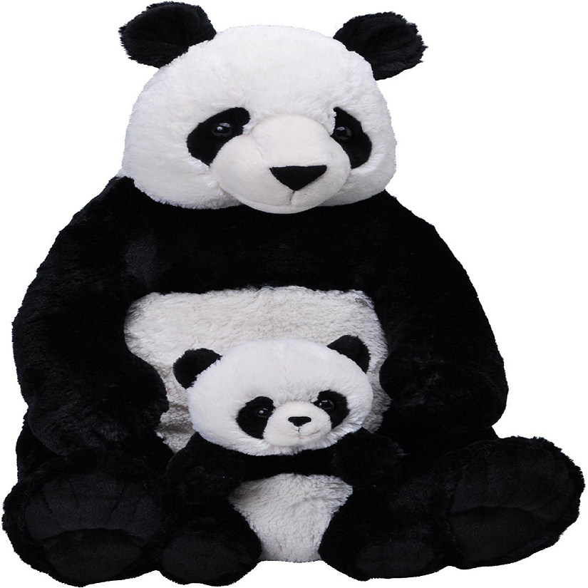 Wild Republic Mom & Baby Jumbo Panda Stuffed Animal, 30 Inches Image