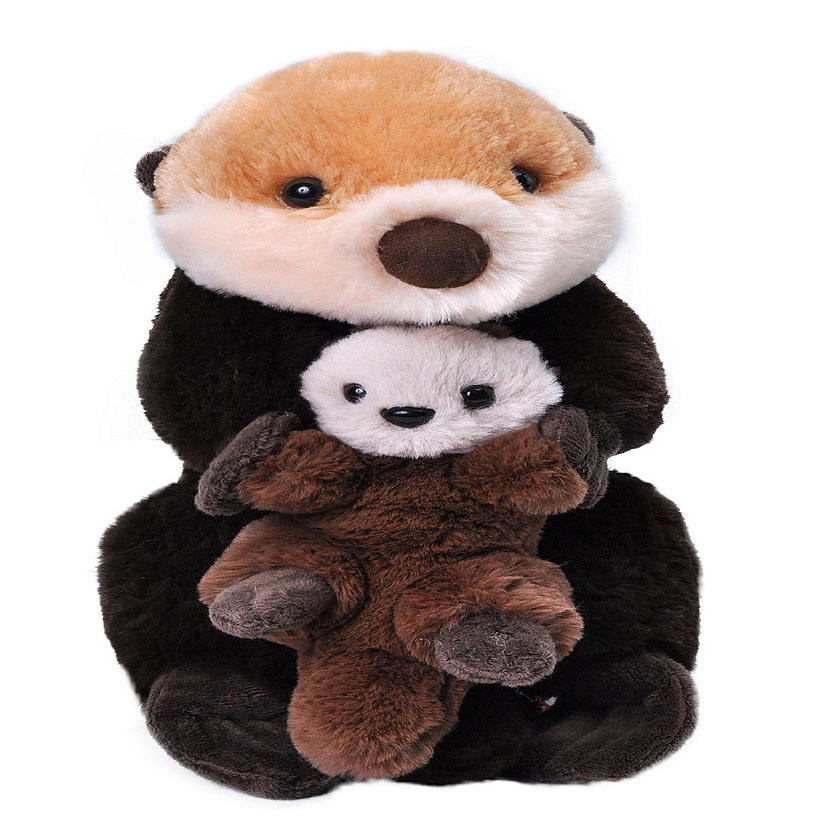 Wild Republic Mom & Baby Sea Otter Stuffed Animal, 12 Inches Image